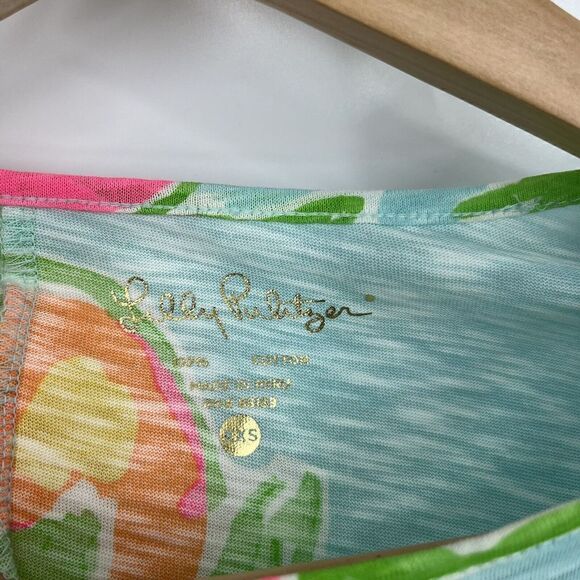 Lilly Pulitzer Marlowe Dress Size XXS Blue Pink 3/4 Sleeve Boho Floral Print - Picture 3 of 8